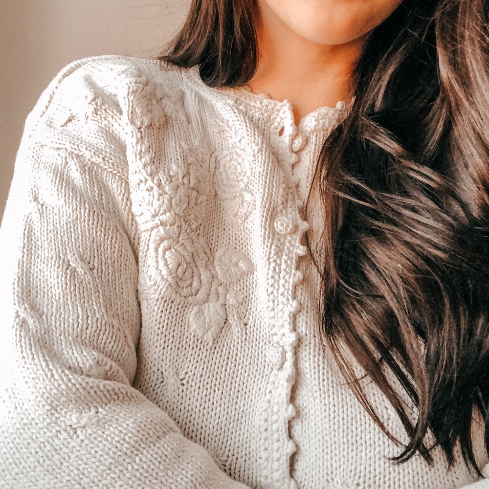 Vintage Hand Embroidered Cardigan